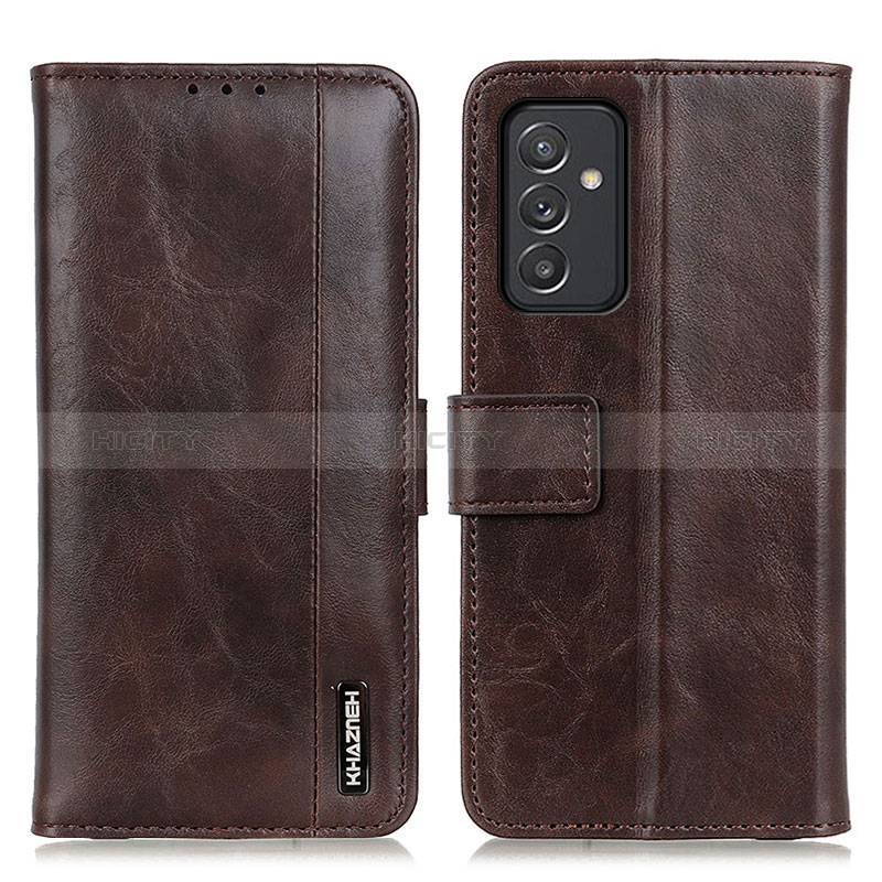 Leather Case Stands Flip Cover Holder M11L for Samsung Galaxy A05s Brown