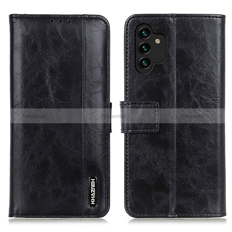 Leather Case Stands Flip Cover Holder M11L for Samsung Galaxy A13 4G Black