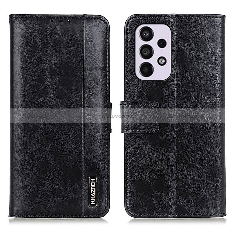 Leather Case Stands Flip Cover Holder M11L for Samsung Galaxy A33 5G Black