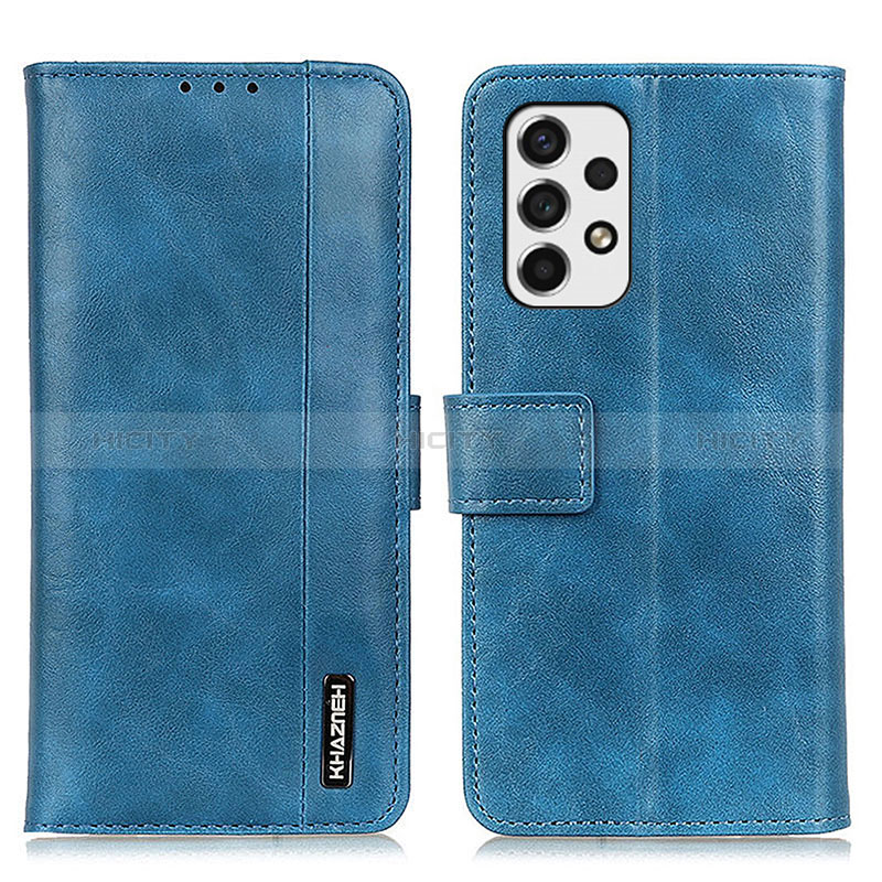 Leather Case Stands Flip Cover Holder M11L for Samsung Galaxy A53 5G Blue