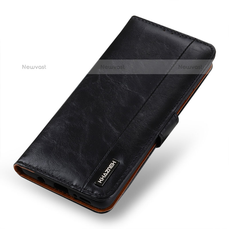 Leather Case Stands Flip Cover Holder M11L for Samsung Galaxy M32 5G Black