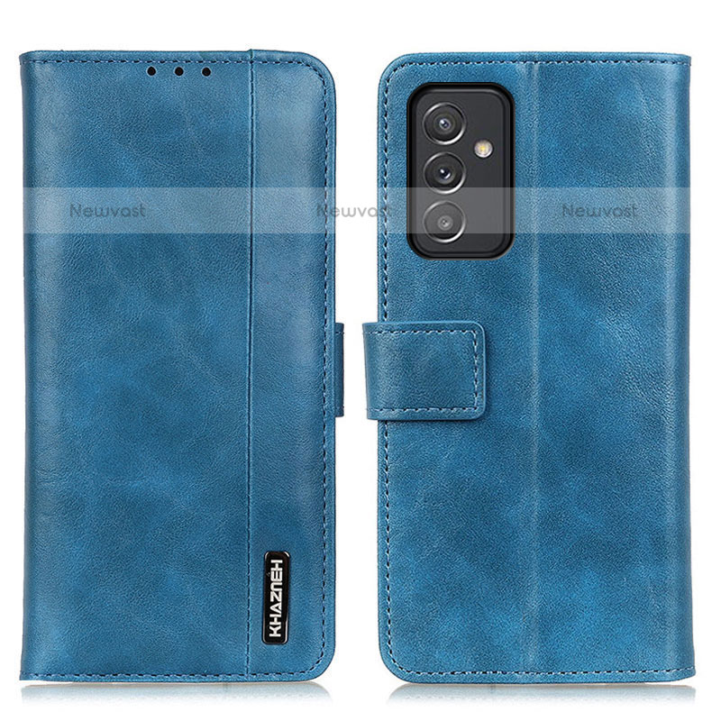 Leather Case Stands Flip Cover Holder M11L for Samsung Galaxy Quantum2 5G Blue