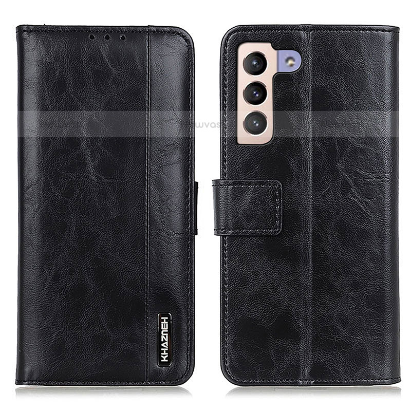 Leather Case Stands Flip Cover Holder M11L for Samsung Galaxy S21 Plus 5G Black