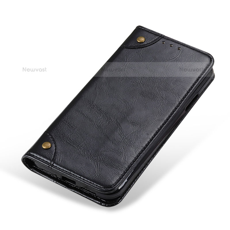 Leather Case Stands Flip Cover Holder M11L for Samsung Galaxy S21 Ultra 5G Black