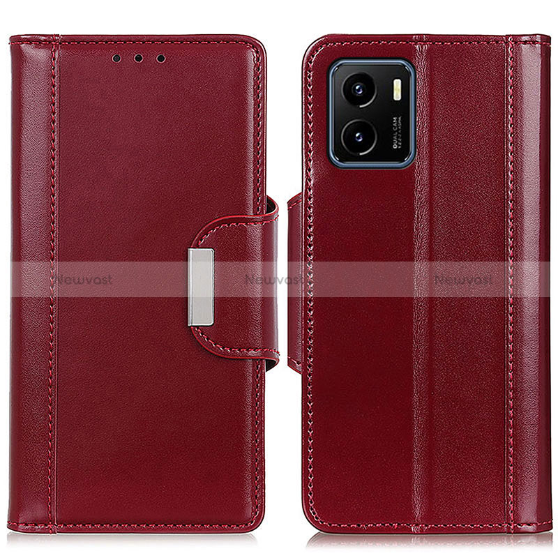 Leather Case Stands Flip Cover Holder M11L for Vivo Y32t Red