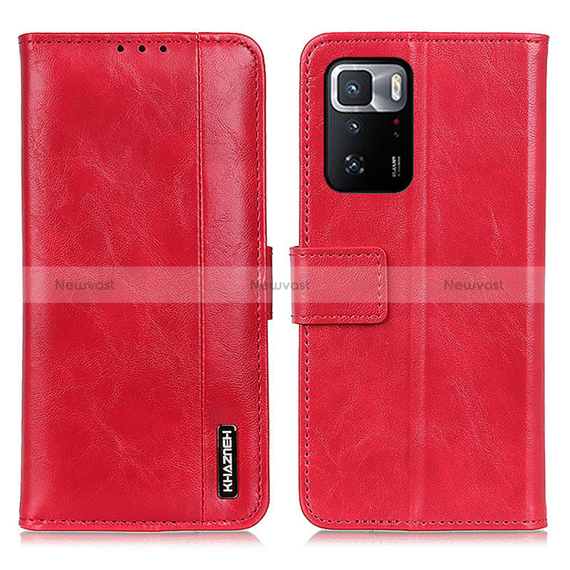 Leather Case Stands Flip Cover Holder M11L for Xiaomi Poco X3 GT 5G Red