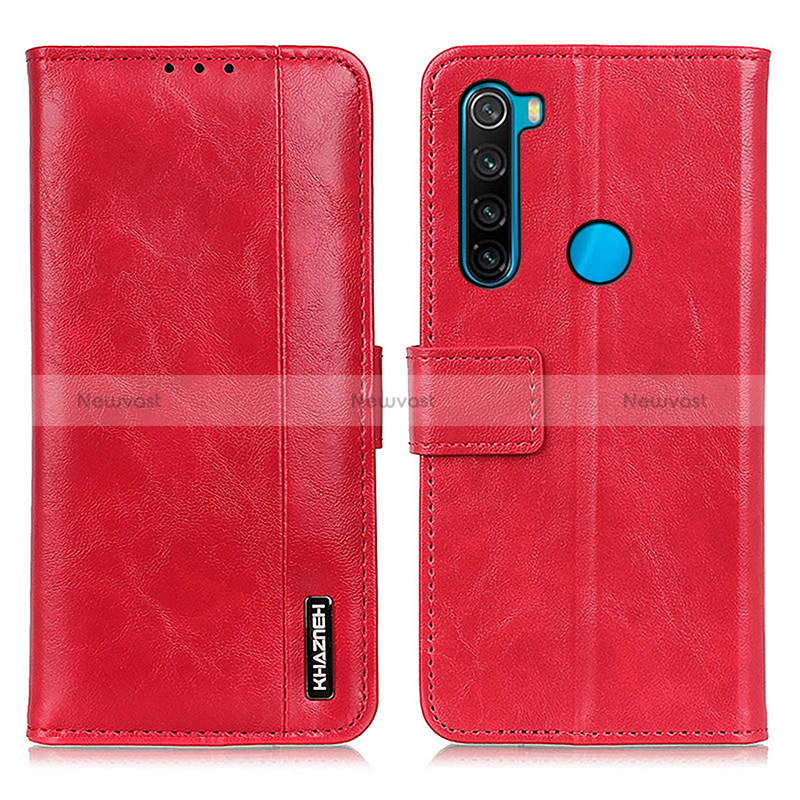 Leather Case Stands Flip Cover Holder M11L for Xiaomi Redmi Note 8 (2021) Red