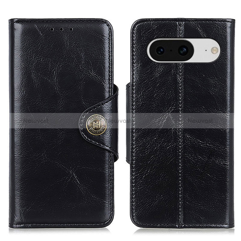 Leather Case Stands Flip Cover Holder M12L for Google Pixel 8 5G Black