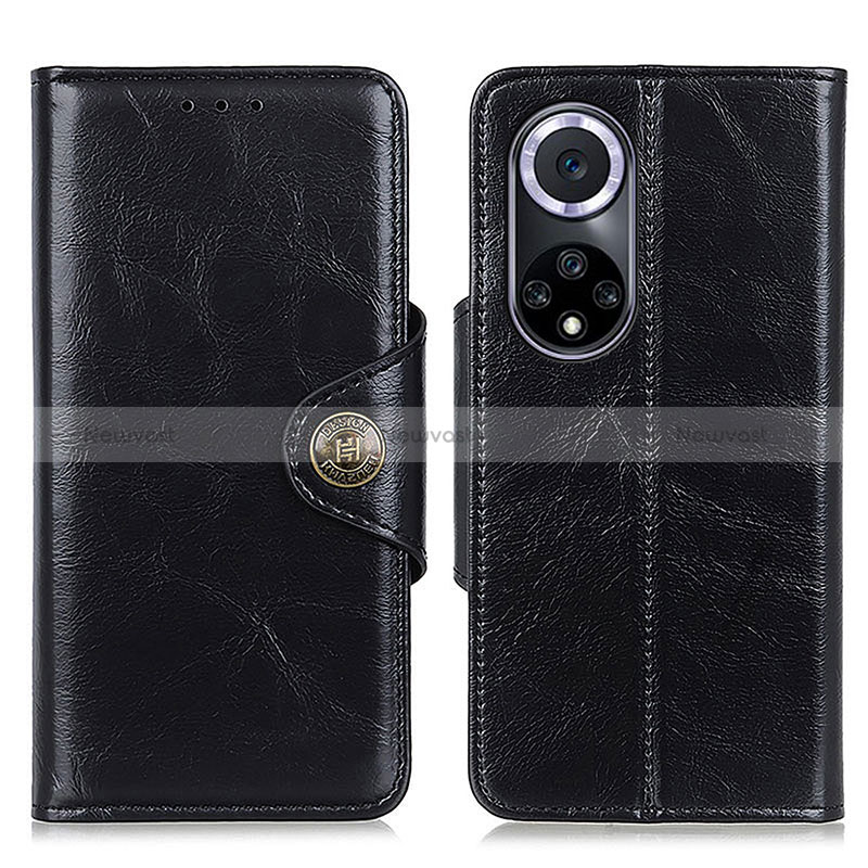 Leather Case Stands Flip Cover Holder M12L for Huawei Honor 50 5G Black