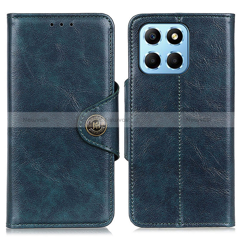 Leather Case Stands Flip Cover Holder M12L for Huawei Honor X8a 5G Blue