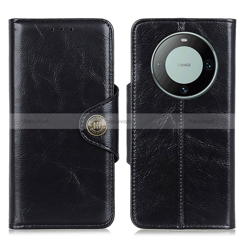 Leather Case Stands Flip Cover Holder M12L for Huawei Mate 60 Black