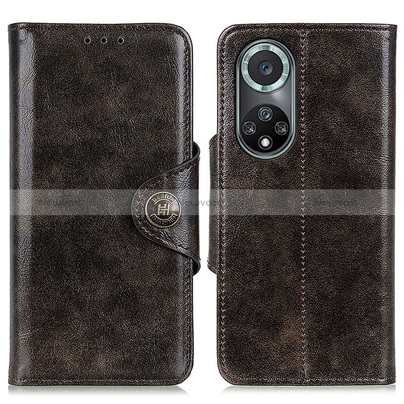 Leather Case Stands Flip Cover Holder M12L for Huawei Nova 9 Pro Bronze