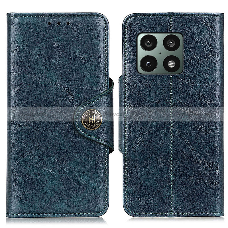 Leather Case Stands Flip Cover Holder M12L for OnePlus 10 Pro 5G Blue