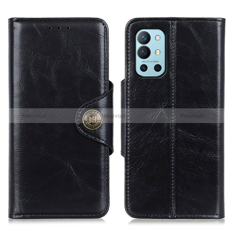 Leather Case Stands Flip Cover Holder M12L for OnePlus 9R 5G Black