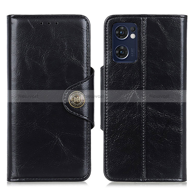 Leather Case Stands Flip Cover Holder M12L for OnePlus Nord CE 2 5G Black