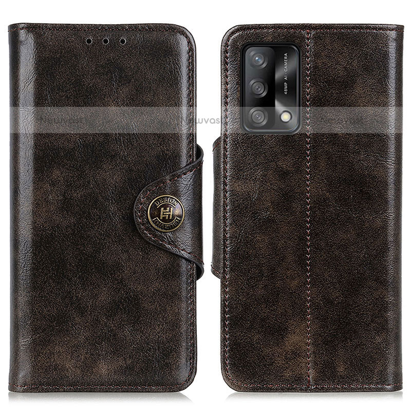 Leather Case Stands Flip Cover Holder M12L for Oppo A74 4G