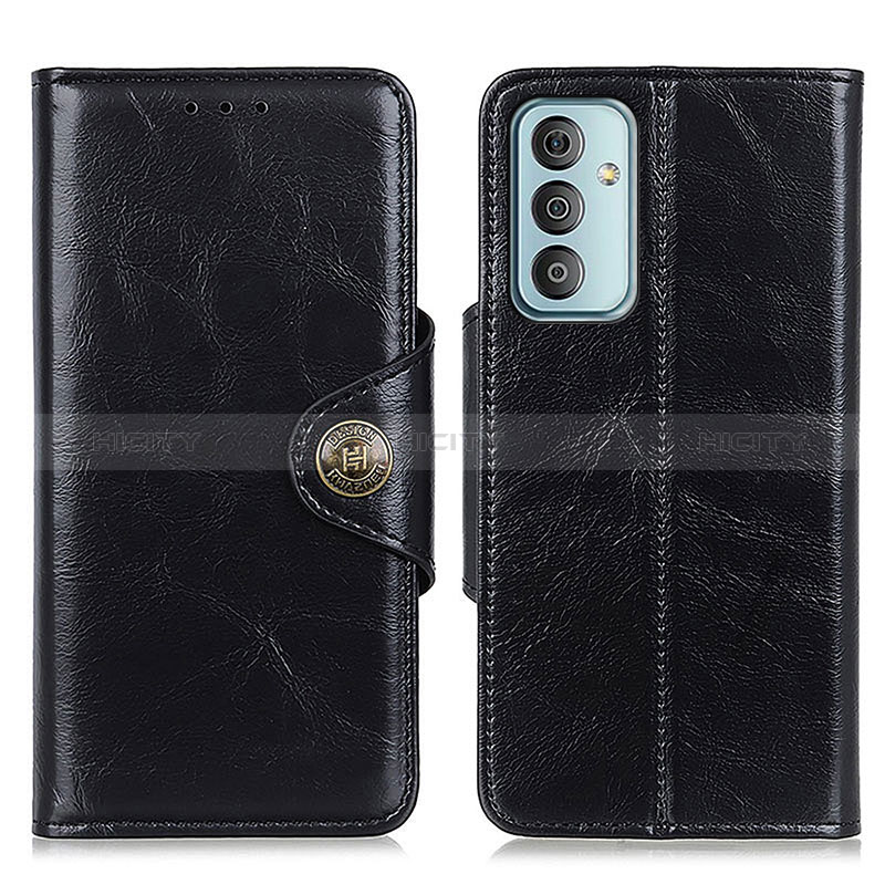 Leather Case Stands Flip Cover Holder M12L for Samsung Galaxy F23 5G Black