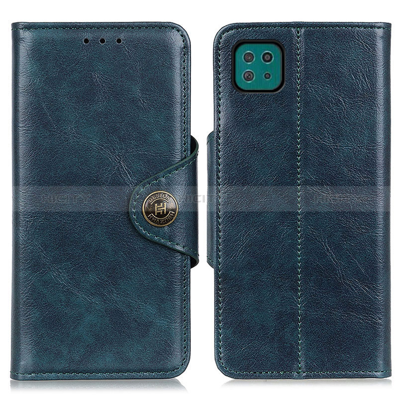 Leather Case Stands Flip Cover Holder M12L for Samsung Galaxy F42 5G Blue