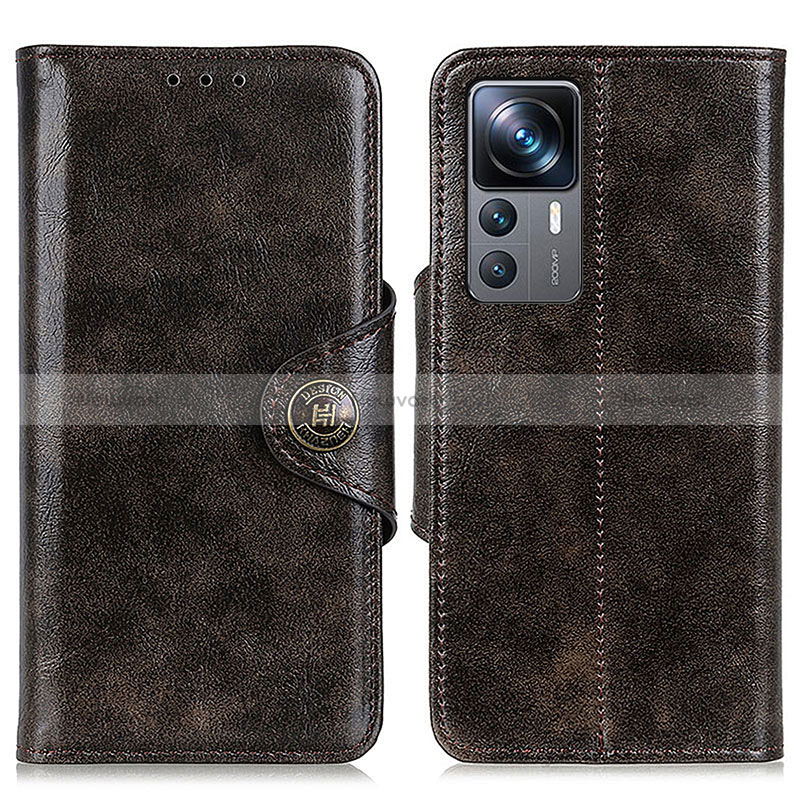 Leather Case Stands Flip Cover Holder M12L for Xiaomi Mi 12T 5G Bronze