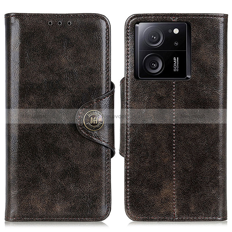 Leather Case Stands Flip Cover Holder M12L for Xiaomi Mi 13T Pro 5G Bronze