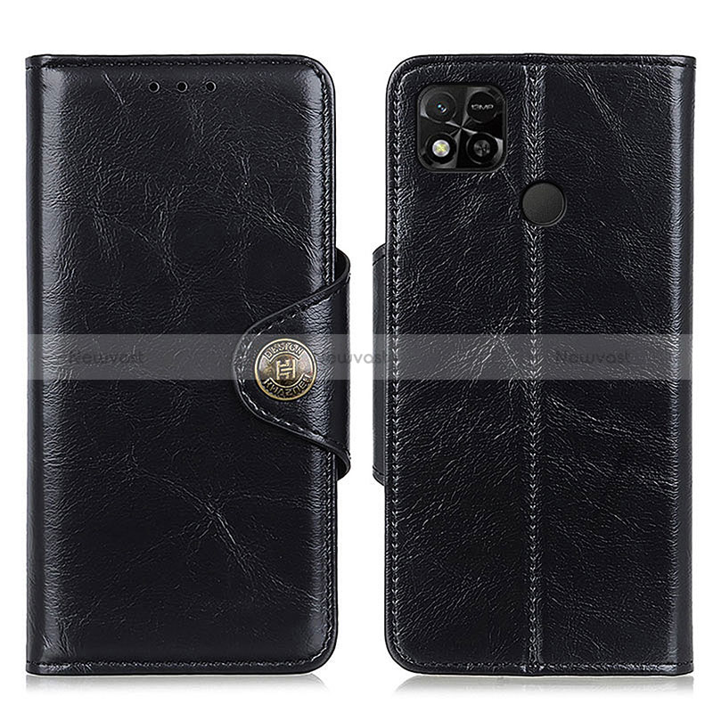 Leather Case Stands Flip Cover Holder M12L for Xiaomi POCO C3 Black