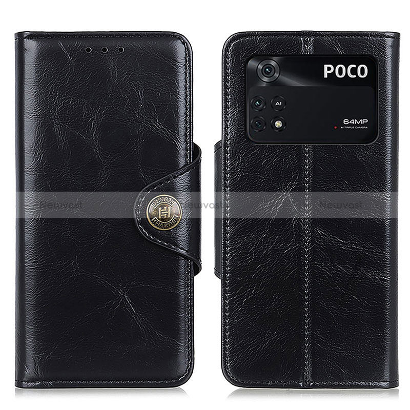 Leather Case Stands Flip Cover Holder M12L for Xiaomi Poco M4 Pro 4G