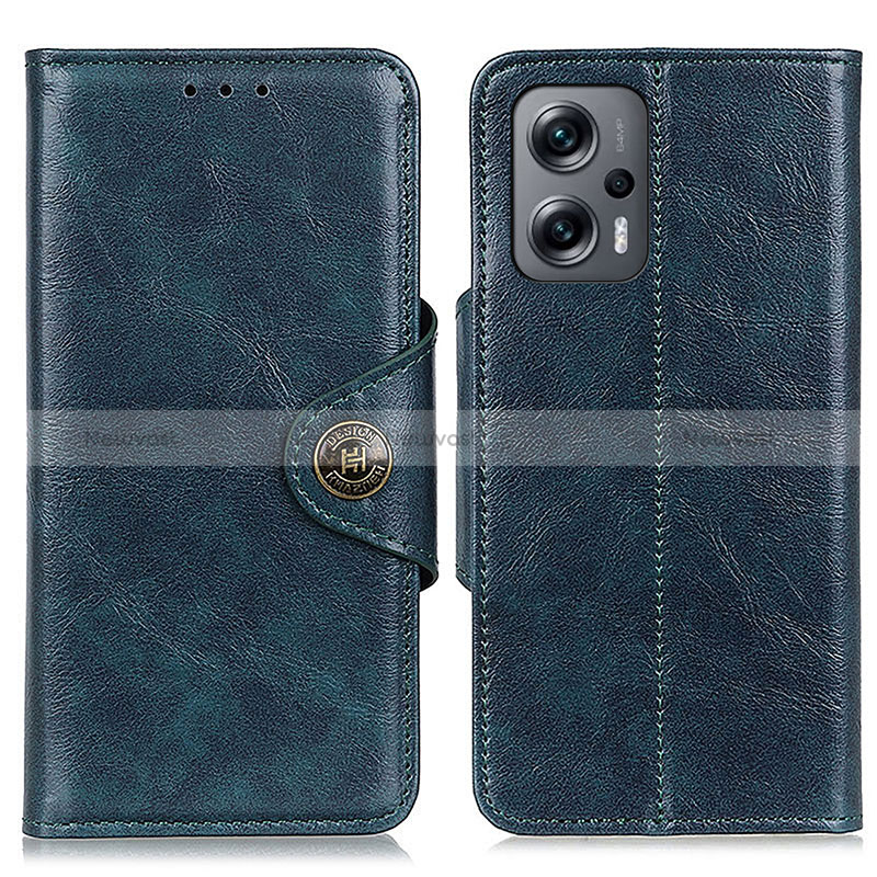 Leather Case Stands Flip Cover Holder M12L for Xiaomi Poco X4 GT 5G Blue