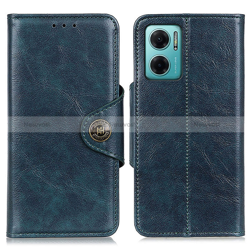 Leather Case Stands Flip Cover Holder M12L for Xiaomi Redmi 10 5G Blue