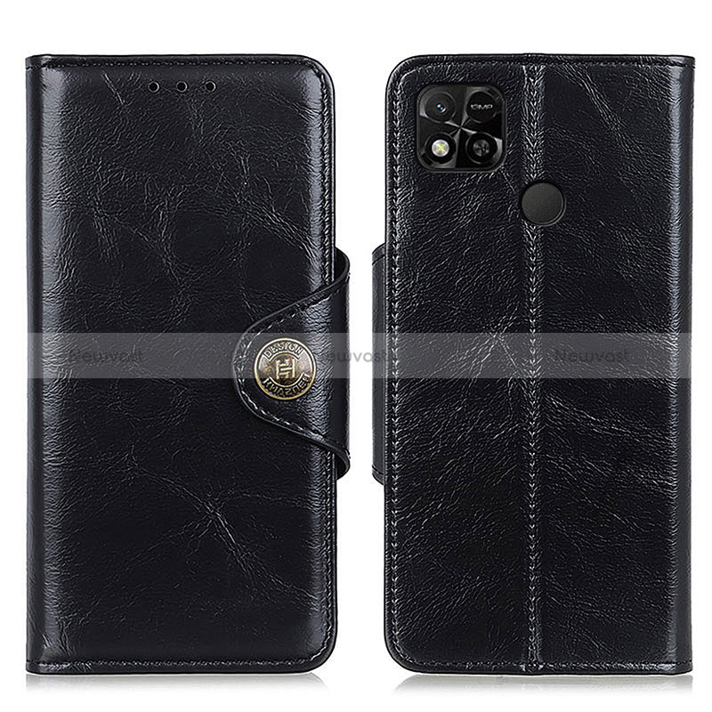 Leather Case Stands Flip Cover Holder M12L for Xiaomi Redmi 9C NFC Black