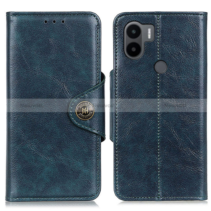 Leather Case Stands Flip Cover Holder M12L for Xiaomi Redmi A1 Plus Blue