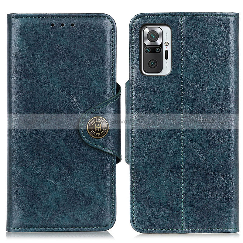 Leather Case Stands Flip Cover Holder M12L for Xiaomi Redmi Note 10 Pro Max Blue