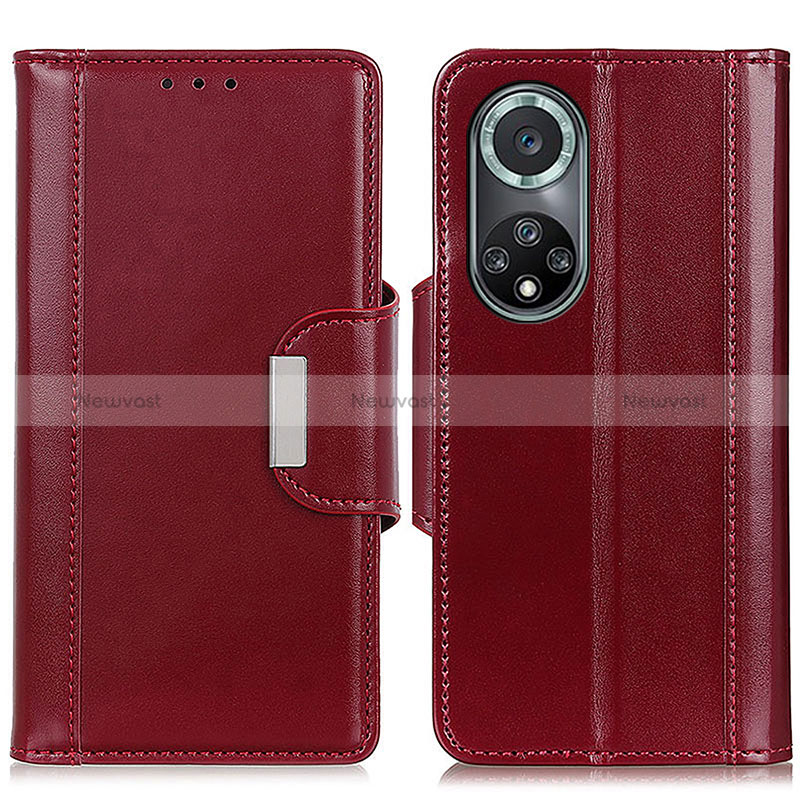 Leather Case Stands Flip Cover Holder M13L for Huawei Nova 9 Pro Red