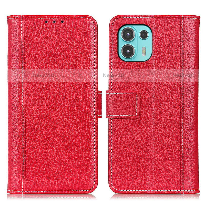 Leather Case Stands Flip Cover Holder M13L for Motorola Moto Edge 20 Lite 5G Red