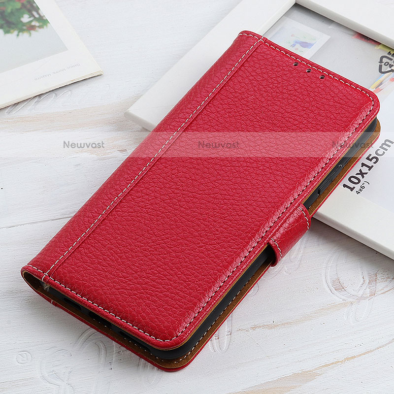 Leather Case Stands Flip Cover Holder M13L for Motorola Moto G Play Gen 2 Red