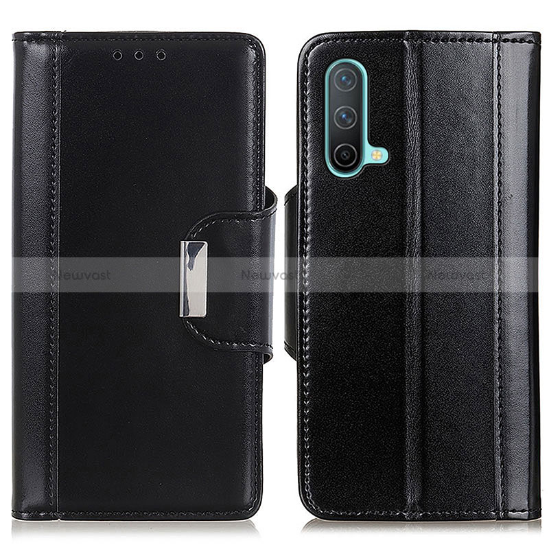 Leather Case Stands Flip Cover Holder M13L for OnePlus Nord CE 5G Black