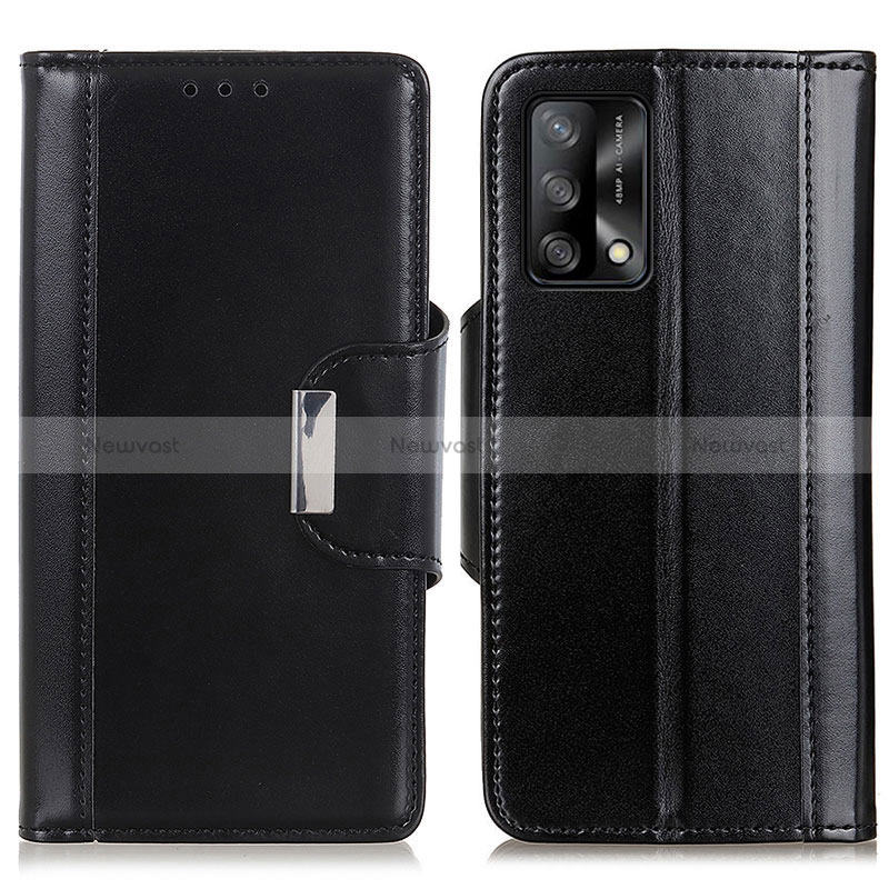 Leather Case Stands Flip Cover Holder M13L for Oppo F19s Black