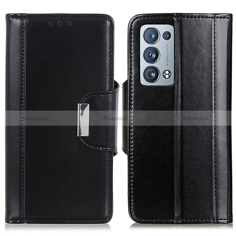 Leather Case Stands Flip Cover Holder M13L for Oppo Reno6 Pro 5G