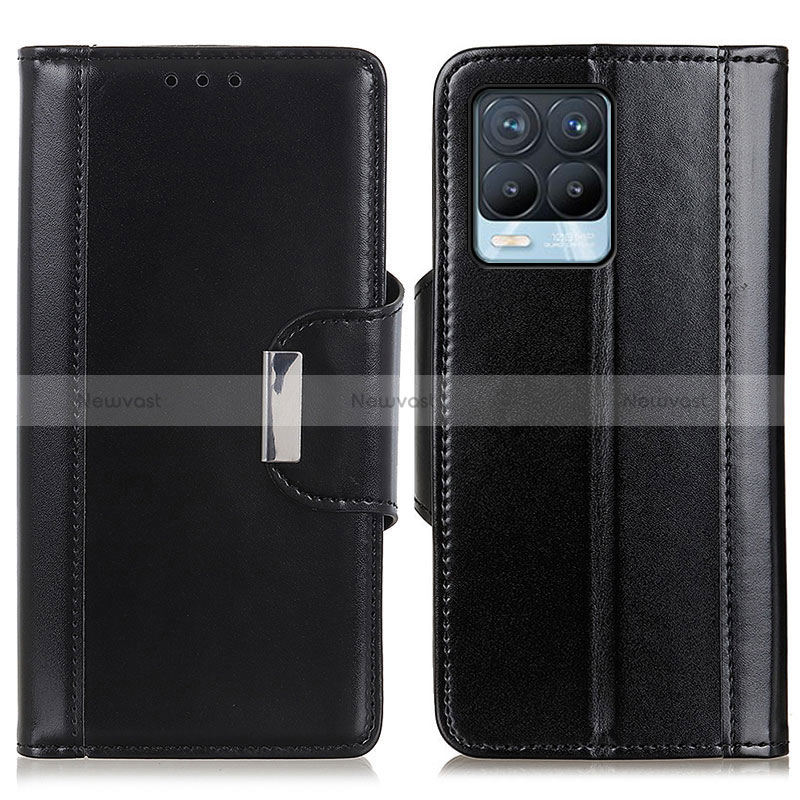 Leather Case Stands Flip Cover Holder M13L for Realme 8 Pro Black