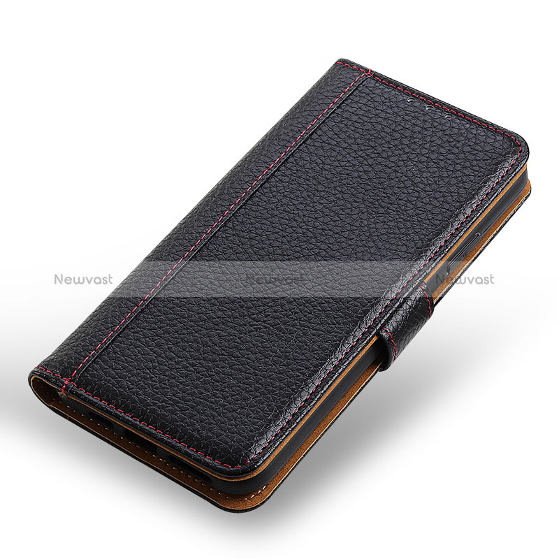 Leather Case Stands Flip Cover Holder M13L for Samsung Galaxy A32 4G Black