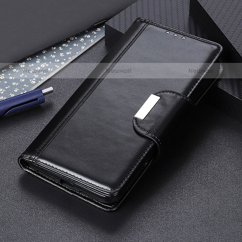 Leather Case Stands Flip Cover Holder M13L for Samsung Galaxy M62 4G Black