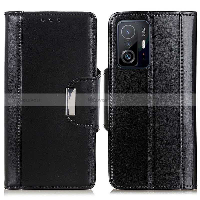 Leather Case Stands Flip Cover Holder M13L for Xiaomi Mi 11T 5G Black