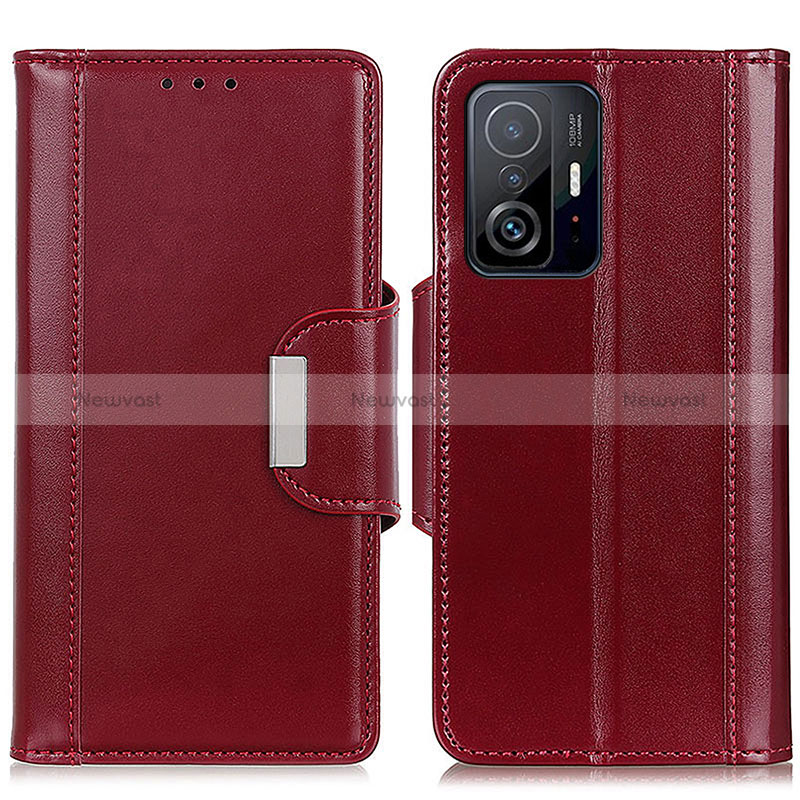 Leather Case Stands Flip Cover Holder M13L for Xiaomi Mi 11T Pro 5G Red