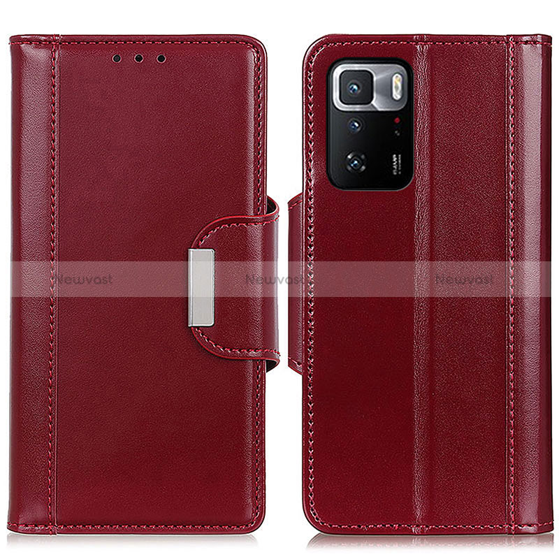 Leather Case Stands Flip Cover Holder M13L for Xiaomi Poco X3 GT 5G Red