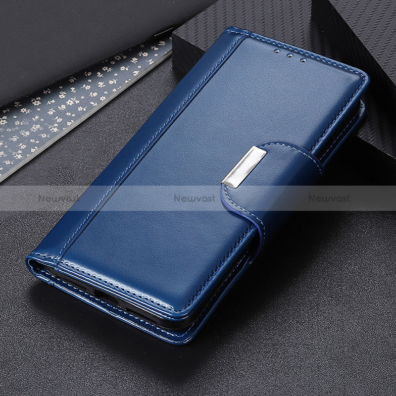 Leather Case Stands Flip Cover Holder M14L for Huawei Honor 10X Lite Blue