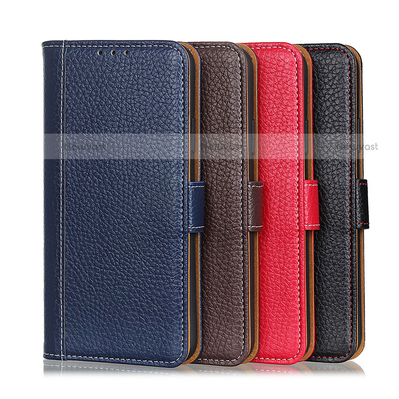 Leather Case Stands Flip Cover Holder M14L for Motorola Moto G Play (2023)