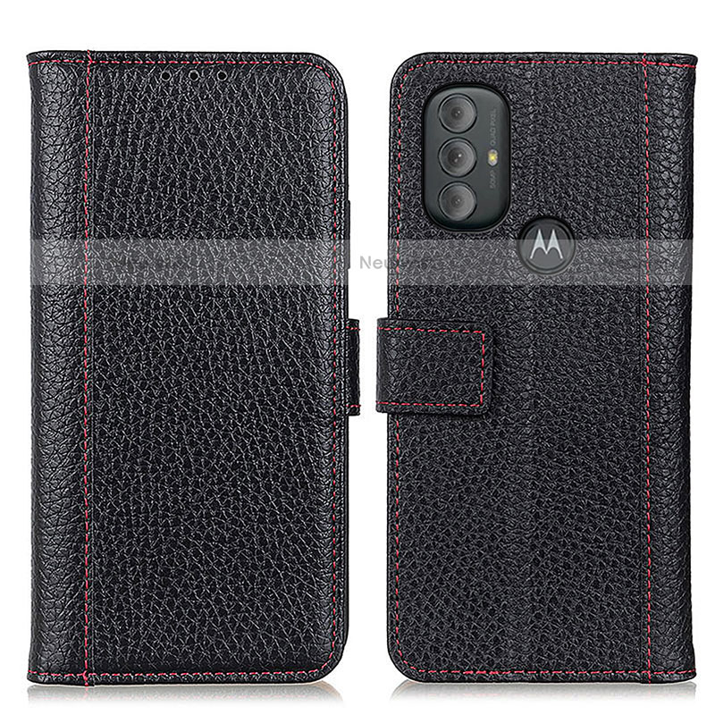 Leather Case Stands Flip Cover Holder M14L for Motorola Moto G Play (2023)