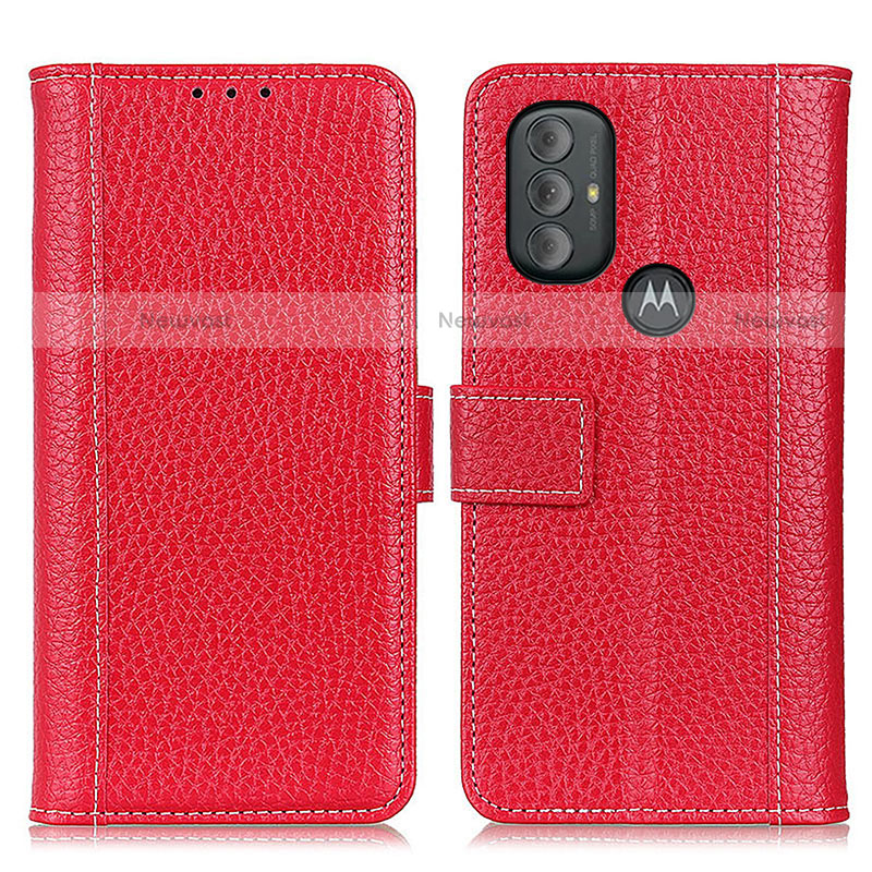 Leather Case Stands Flip Cover Holder M14L for Motorola Moto G Play (2023)