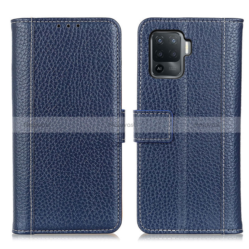 Leather Case Stands Flip Cover Holder M14L for Oppo Reno5 Lite