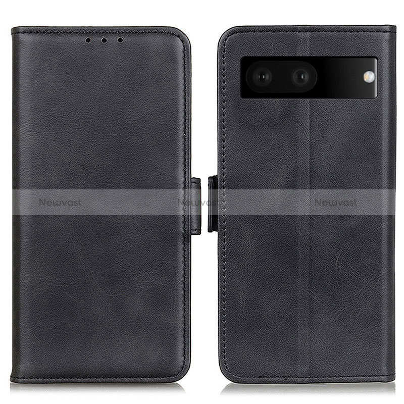 Leather Case Stands Flip Cover Holder M15L for Google Pixel 7 5G Black