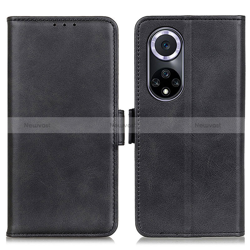 Leather Case Stands Flip Cover Holder M15L for Huawei Honor 50 5G Black